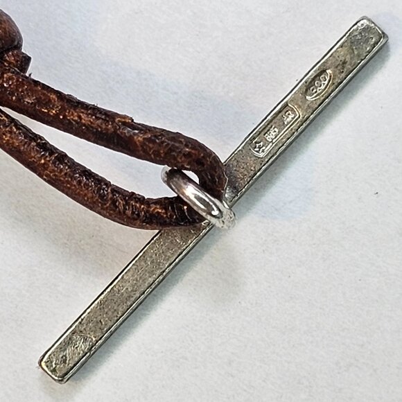 Brunello Cucinelli Labradorite Natural Gemstone Faceted Beads & Leather Necklace - Picture 5 of 9